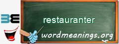 WordMeaning blackboard for restauranter